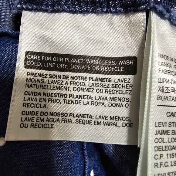 Levi's Polka Dot Denim Button‎ Up Mini Dress Size M - Picture 9 of 9